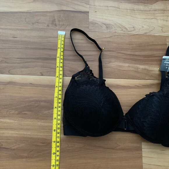 Rene Rofe Lingerie Extreme Black Push Up Bra Size 36B Lace NWT - Picture 3 of 8